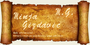 Minja Gizdavić vizit kartica